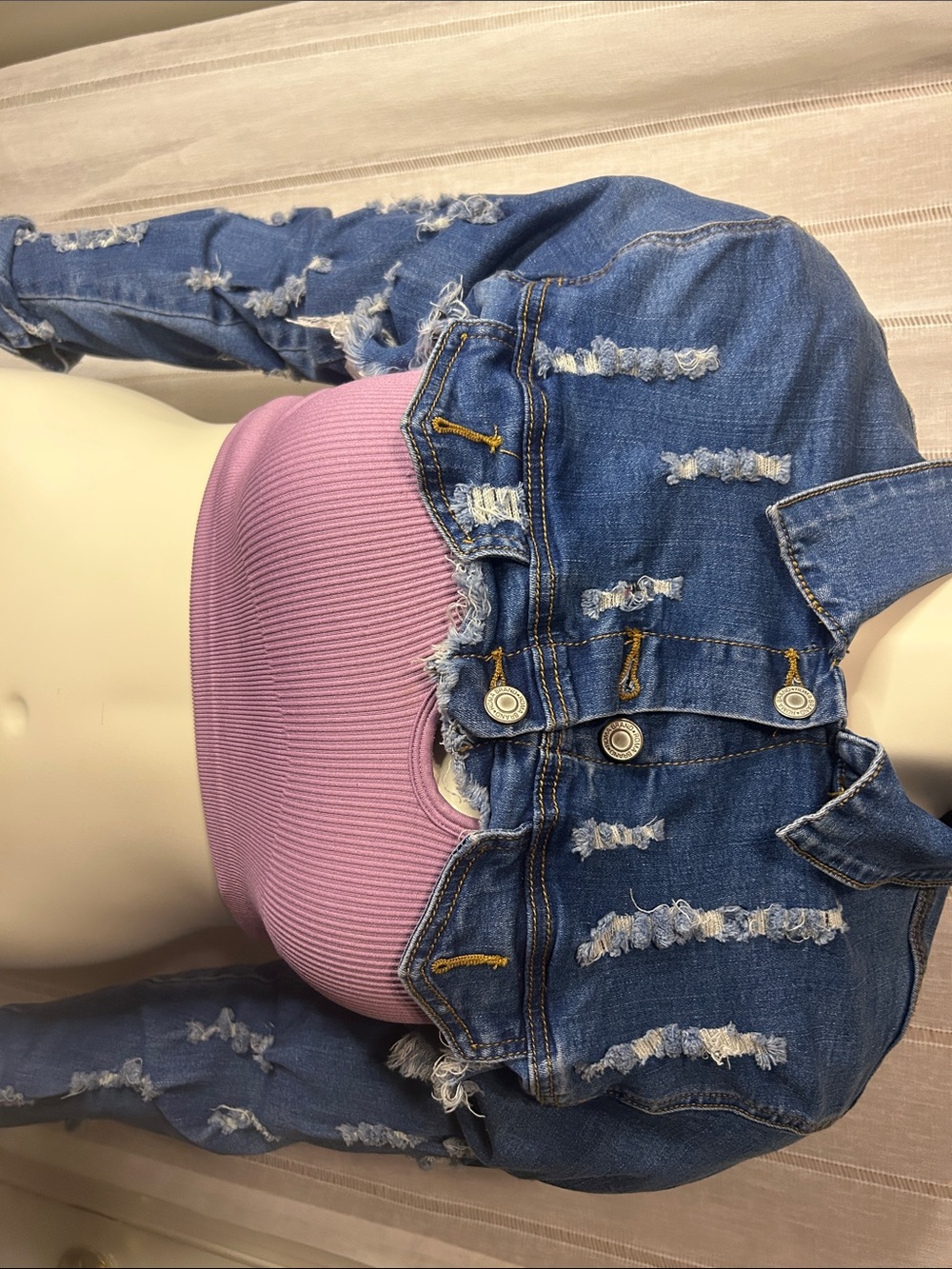 OshKosh B'gosh Distressed Blue Denim Jeans Jacket